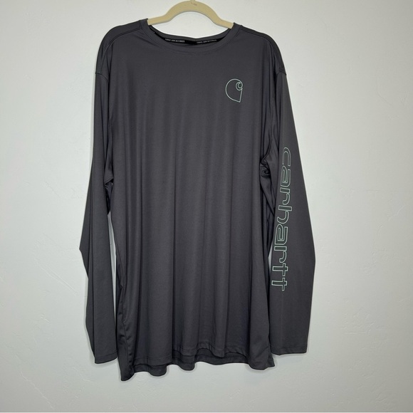 Carhartt Men's Gray Long Sleeve Force Sun Defender Shirt Size 2XL - Picture 1 of 13